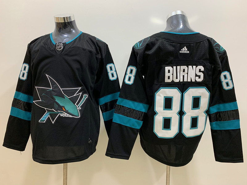 Men's San Jose Sharks Brent Burns #88 Black Alternate Breakaway Jersey